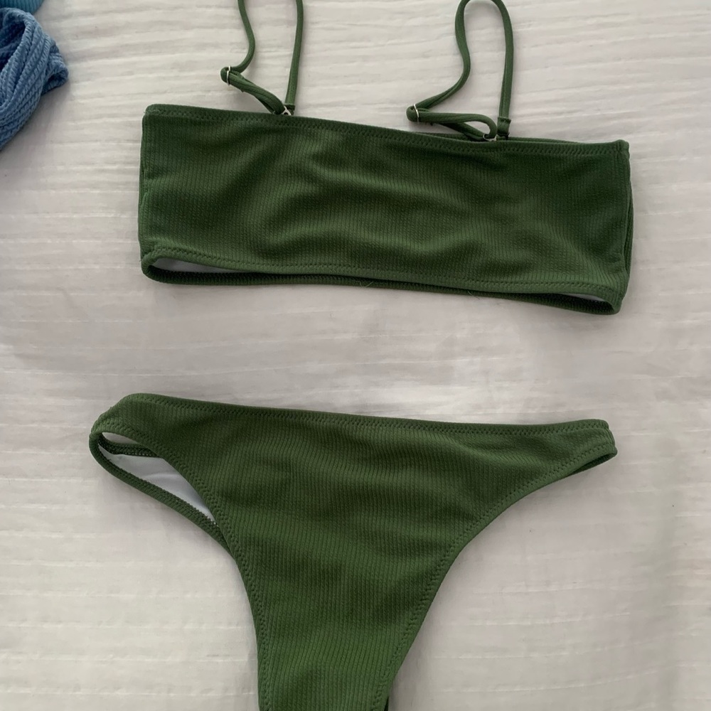 Olive Green Swimsuit Set